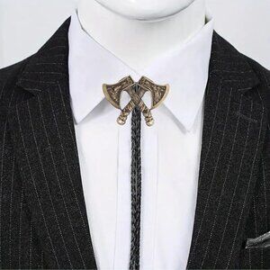 Western Cowboy Leather Bolo Tie